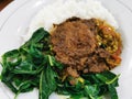 Nasi Rendang, Masakan Padang Royalty Free Stock Photo