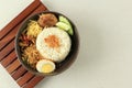 Nasi Uduk, Indonesian Savoury Steam Rice, Cooked in Coconut Milk Royalty Free Stock Photo