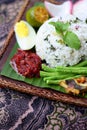 Nasi Ulam - Malay traditional herb rice. Royalty Free Stock Photo