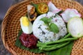 Nasi Ulam - Malay traditional herb rice. Royalty Free Stock Photo