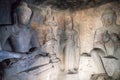 Nasik or Pandavleni Caves, a group of 24 caves carved between the 1st century BC and the 3rd century CE, additional sculptures Royalty Free Stock Photo