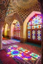 Nasir ol Molk Mosque - Pink Mosque in Shiraz Royalty Free Stock Photo