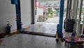 Nasmoco Banjarnegara Workshop with one big four post car lift to help the Mechanic servicing Customer\'s car and some tools