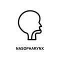 nasopharynx simple line icon Royalty Free Stock Photo