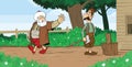 Nasreddin Hodja with neighbour Royalty Free Stock Photo