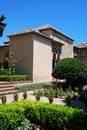 Nasrid Palace gardens at Malaga Castle, Spain. Royalty Free Stock Photo