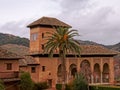 Nasrid palace in Alhambra castle, Granada Royalty Free Stock Photo