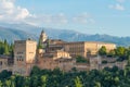 Nasrid Palaces and Palace Charles V, Alhambra, Granada Royalty Free Stock Photo