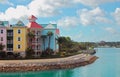 Nassau Bahamas Colorful Townhouses Royalty Free Stock Photo