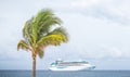 NASSAU, BAHAMAS - SEPTEMBER, 06, 2014: Royal Caribbean`s ship, , sails in the Port of the Bahamas on September 06, 2014 Royalty Free Stock Photo