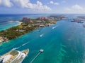 Nassau Harbour aerial view, Bahamas Royalty Free Stock Photo