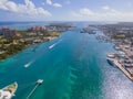 Nassau Harbour aerial view, Bahamas Royalty Free Stock Photo