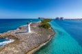 Nassau Harbour lighthouse in Paradise Island, Nassau, Bahamas. Royalty Free Stock Photo