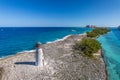 Nassau Harbour lighthouse in Paradise Island, Nassau, Bahamas. Royalty Free Stock Photo