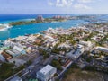 Nassau historic downtown aerial view, Bahamas Royalty Free Stock Photo