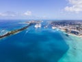 Nassau historic downtown aerial view, Bahamas Royalty Free Stock Photo