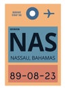 Nassau airport luggage tag