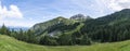 Nassfeld in Carnic Alps with mountain Gartnerkofel in Austria