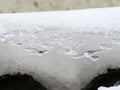 Nast - ice crust in the snow Royalty Free Stock Photo