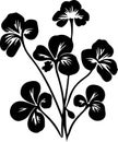 nasturtium Black Silhouette Generative Ai Royalty Free Stock Photo