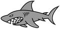 A nasty gray shark Royalty Free Stock Photo