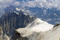 Nasty weather view from Aguille du Midi peak