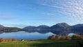 Nasvatnet lake in Eide on autumn day on Atlantic Road in Norway