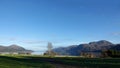 Nasvatnet lake in Eide on autumn day on Atlantic Road in Norway Royalty Free Stock Photo