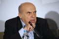 Natan Sharansky, Chairman of the Executive of the Jewish Agency, keeping speech during press-conference devoted to Memorial center Royalty Free Stock Photo