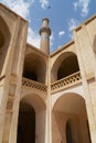 Interior yard and minaret of the Mosque in Natanz, Iran.