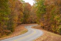 Natchez Trace Parkway road in Tennessee, USA during the fall season. The Natchez Trace Parkway is a national parkway in the Royalty Free Stock Photo