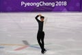 Nathan Chen of the United States performs in the Men Single Skating Short Program at the 2018 Winter Olympic Games Royalty Free Stock Photo