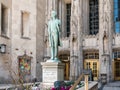 Nathan Hale statue in front of the Tribune building, Chicago, Il Royalty Free Stock Photo