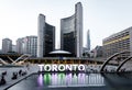 Nathan Phillips Square and City Hall on Toronto Royalty Free Stock Photo