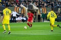 Nathaniel Clyne plays at the Europa League semifinal match between Villarreal CF and Liverpool FC