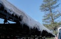 Nathatop and Patnitop cities of Jammu and its park covered with white snow, Winter landscape