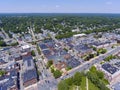 Natick downtown aerial view, Massachusetts, USA