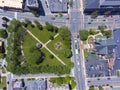 Natick downtown aerial view, Massachusetts, USA