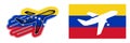 Nation flag - Airplane - Colombia