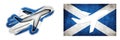 Nation flag - Airplane isolated - Scotland