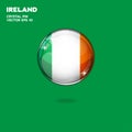 Ireland State Flag 3D Button