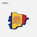 Andorra Country Nation Flag Map Infographic