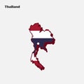 Thailand Nation Flag Map Infographic