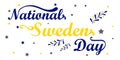 Nationa Sweden Day lettering