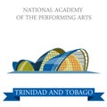 National Academy Performing Arts Trinidad and Tobago vector flat