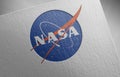 Nasa-6 on paper texture Royalty Free Stock Photo