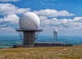 National Air Traffic Services Radar Dome, Titterstone Clee Hill Shropshire, England Royalty Free Stock Photo