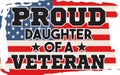 Vector Proud daughter of a veteran card.