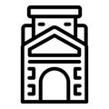 National Amsterdam monument icon outline vector. Dutch building heritage Royalty Free Stock Photo