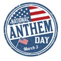 National anthem day grunge rubber stamp